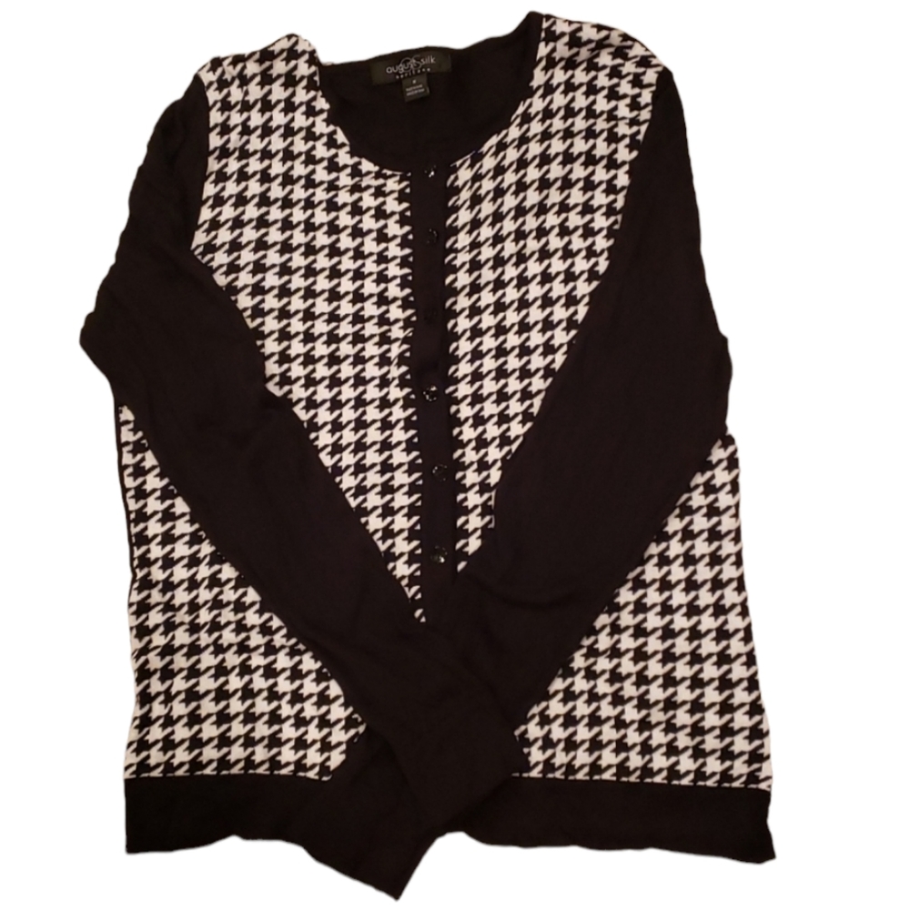 Black and white cardigan EUC
